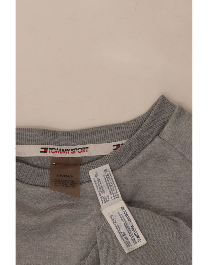 TOMMY HILFIGER Sudadera gráfica para hombre Jumper Small Grey Colorblock