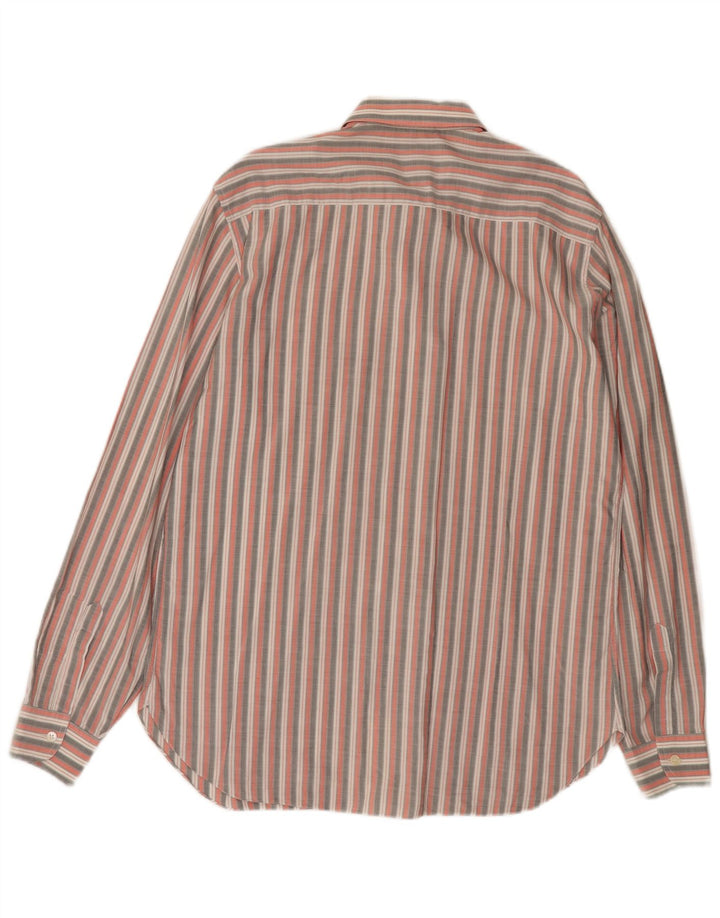 Camisa vintage para hombre talla 40 mediana rosa a rayas