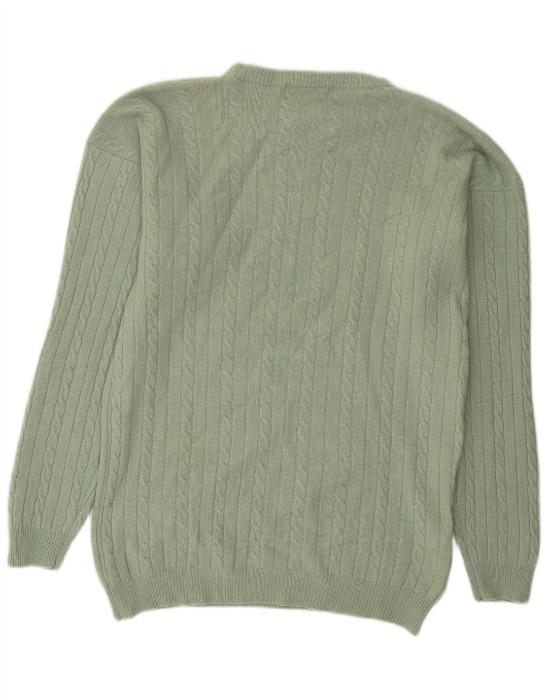 Jersey de cuello redondo para hombre Free Style de lana verde grande