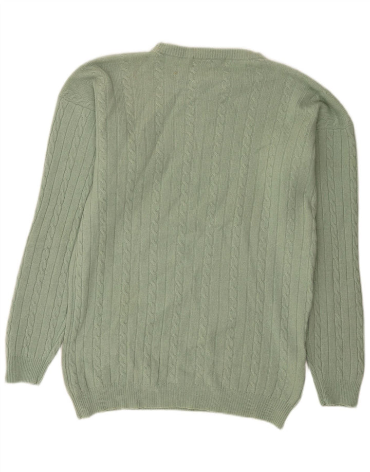 Jersey de cuello redondo para hombre Free Style de lana verde grande