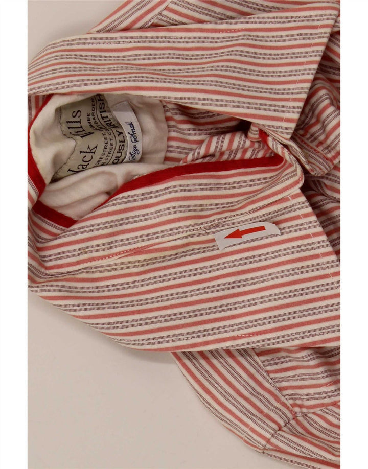 Camisa Jack Wills Hombre Small Algodón Rayas Rojas