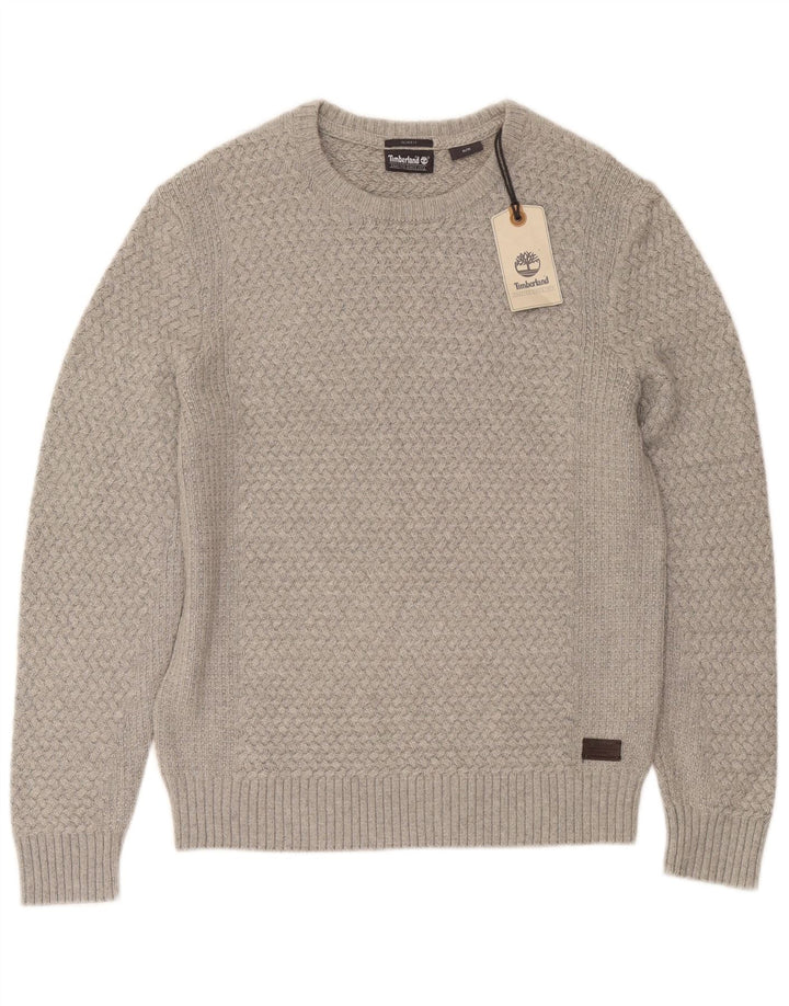 Timberland Jersey Slim Fit con Cuello Barco para Hombre Viscosa Gris Medio
