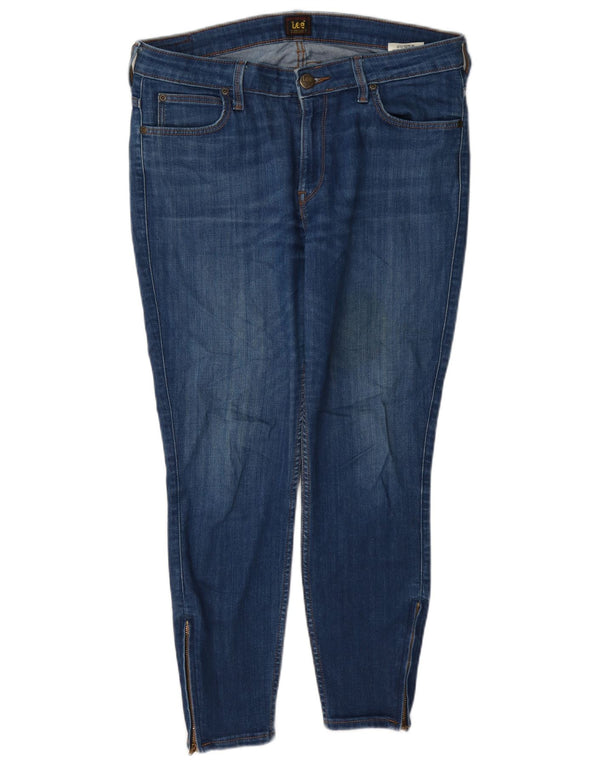 Vaqueros Lee Mujer Scarlett Skinny Recortados W32 L25 Algodón Azul