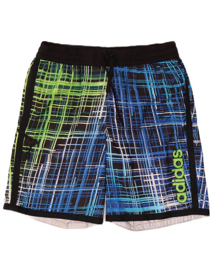 Adidas Mens Graphic Bañador Shorts Grande Azul Geométrico Poliéster