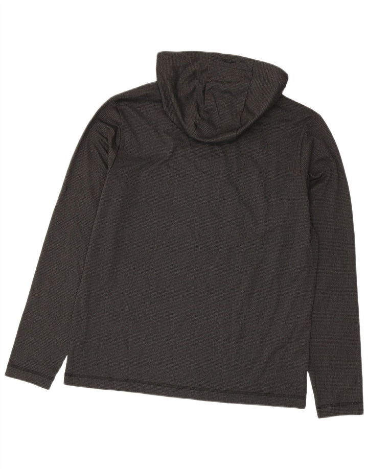 Adidas Hombre Sudadera Con Capucha Manga Larga Poliéster Gris Medio