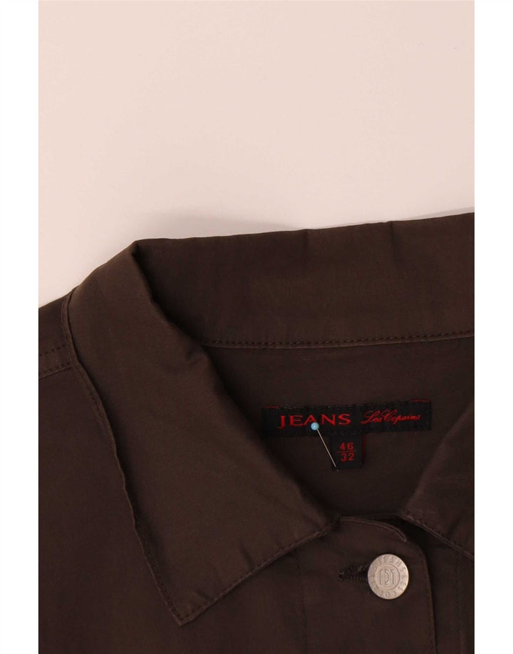 Les Copains Chaqueta Bomber Mujer IT 46 Grande Algodón Marrón