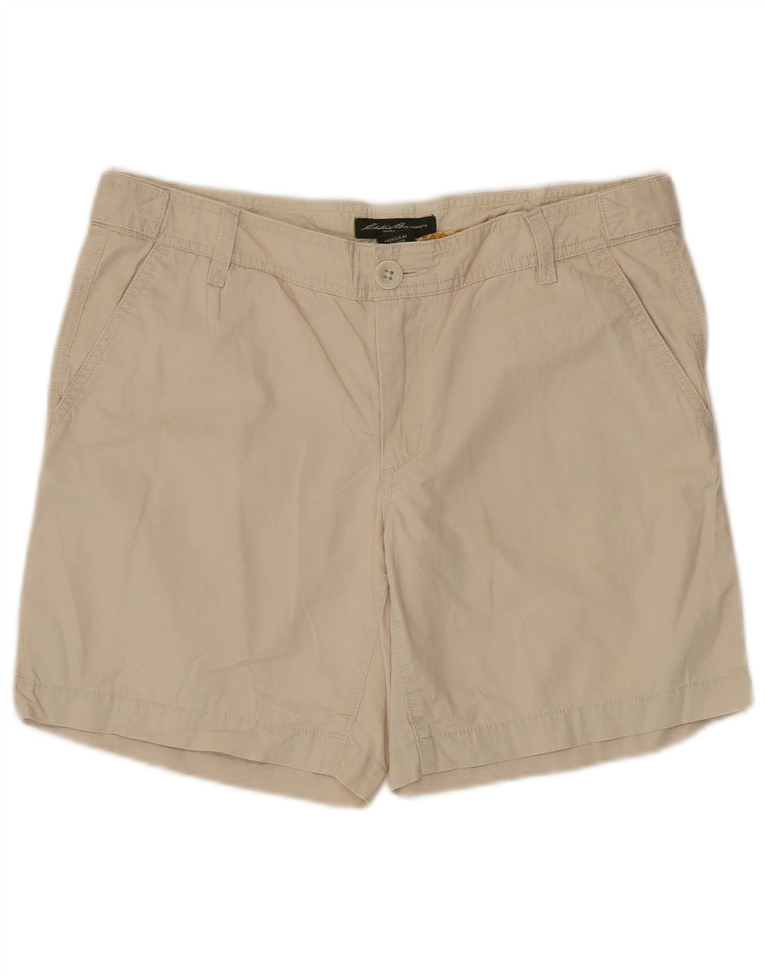 EDDIE BAUER Pantalones cortos chinos para mujer US 6 mediano W34 algodón beige