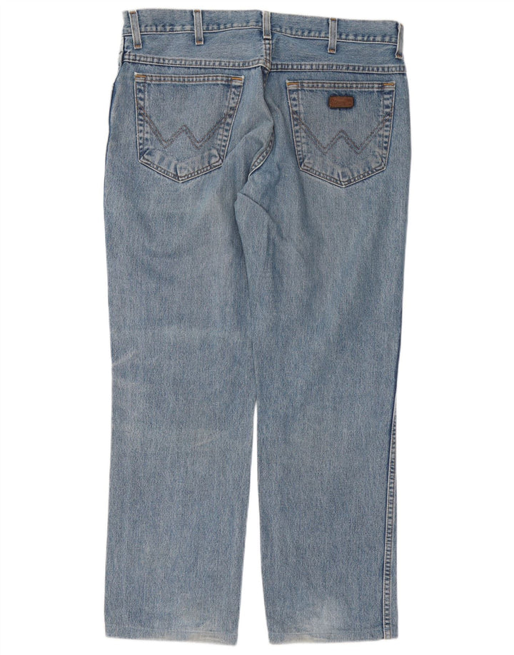 Wrangler Vaqueros Rectos Texas Para Hombre W35 L29 Algodón Azul