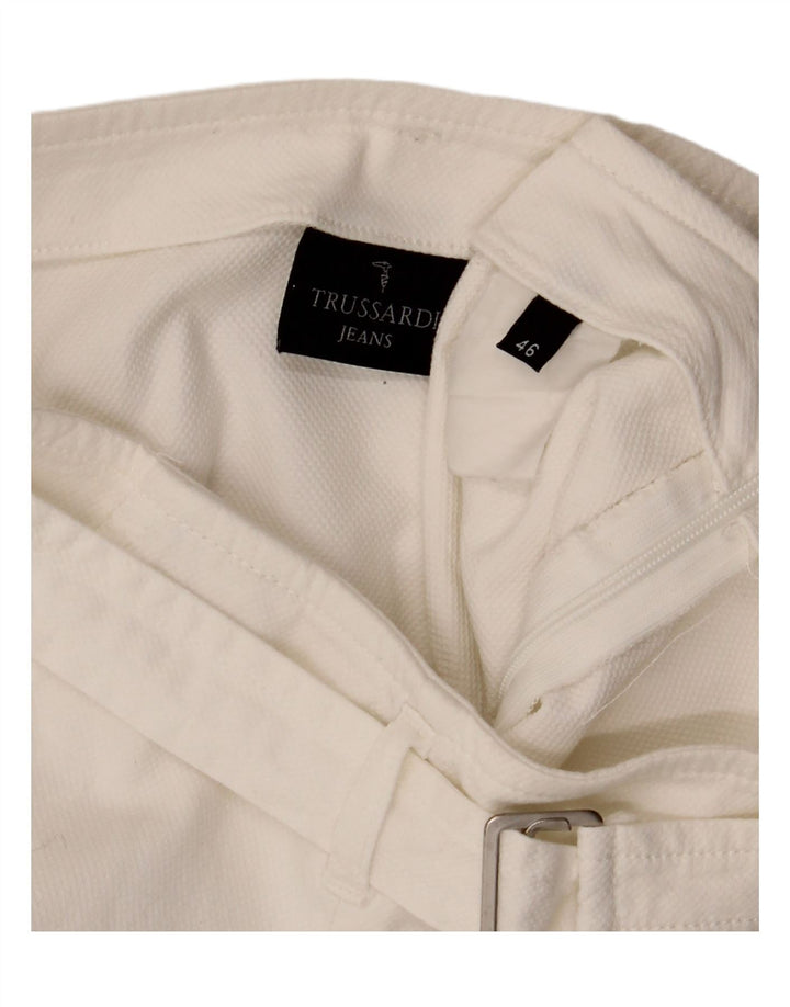 TRUSSARDI Falda recta para mujer IT 46 Large W34 Blanco