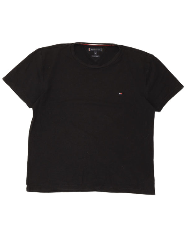 TOMMY HILFIGER Camiseta Mujer UK 40 XL Algodón Negro