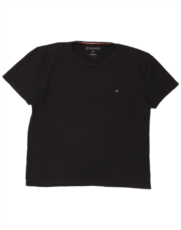 TOMMY HILFIGER Camiseta Mujer UK 40 XL Algodón Negro