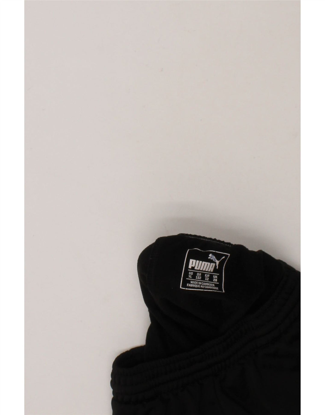 PUMA Boys Tracksuit Trousers Joggers 11-12 Years  Black Polyester Vintage Puma and Second-Hand Puma from Messina Hembry 