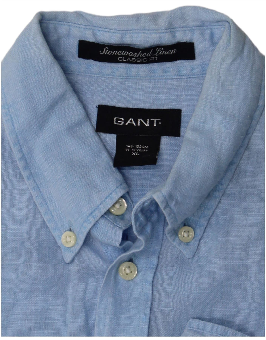 GANT Camisa Classic Fit para niño 11-12 años XL Azul