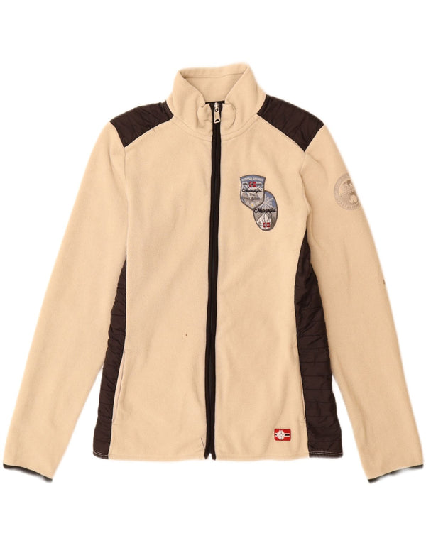 NAPAPIJRI Chaqueta polar para mujer UK 44 Large Beige Colorblock Poliéster