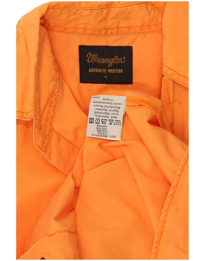 Wrangler Camisa De Manga Corta Para Hombre Algodón Naranja Medio