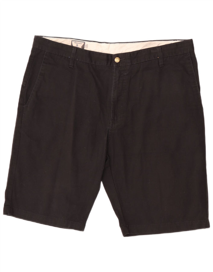 Volcom Pantalones cortos chinos para hombre W38 XL Algodón negro