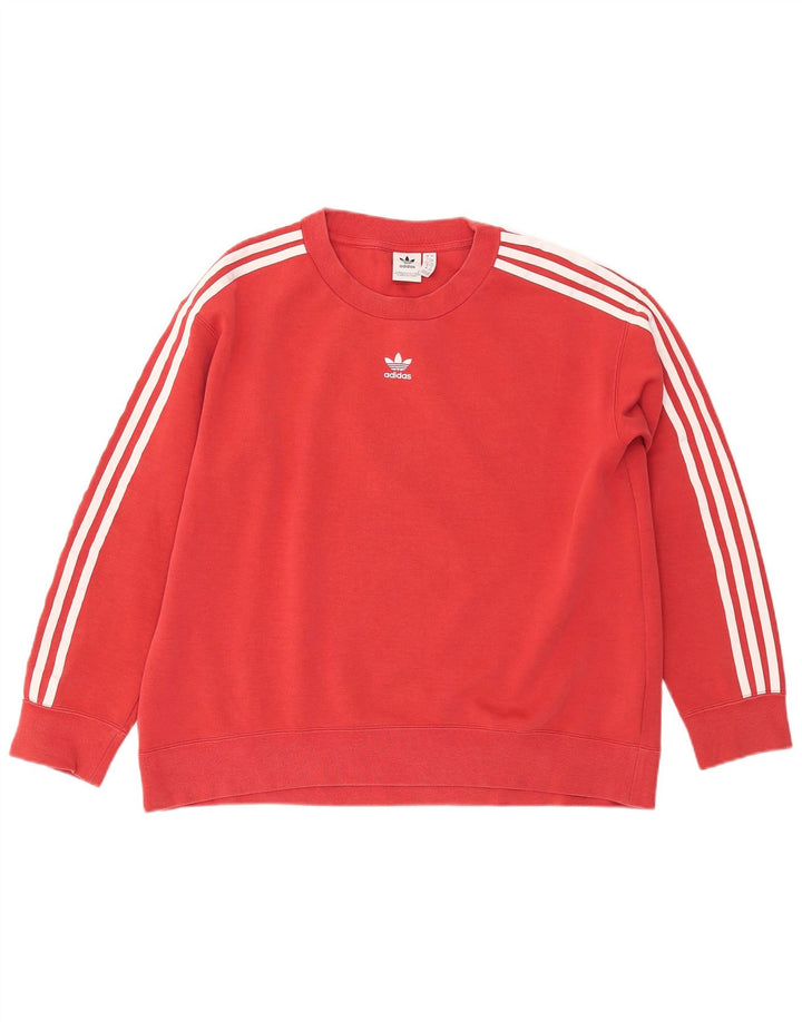 ADIDAS Sudadera extragrande para mujer Jersey UK 12 Mediano Rojo Algodón