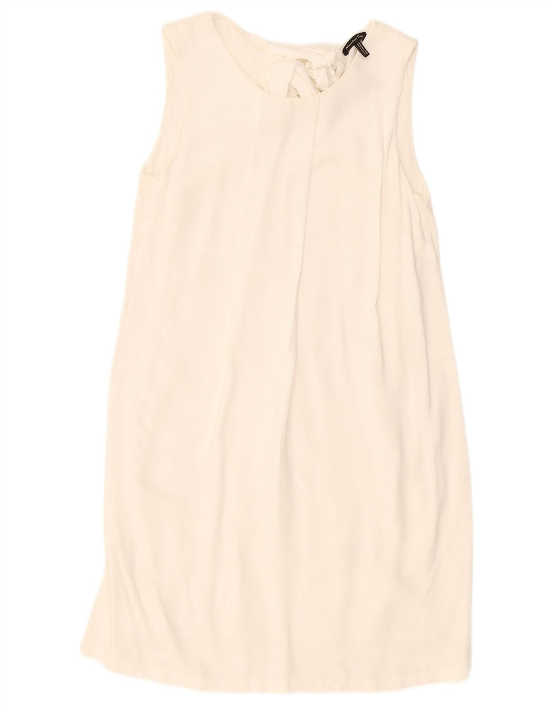 Massimo Dutti Vestido Recto Regular Sin Mangas para Mujer UK 10 Small Blanco