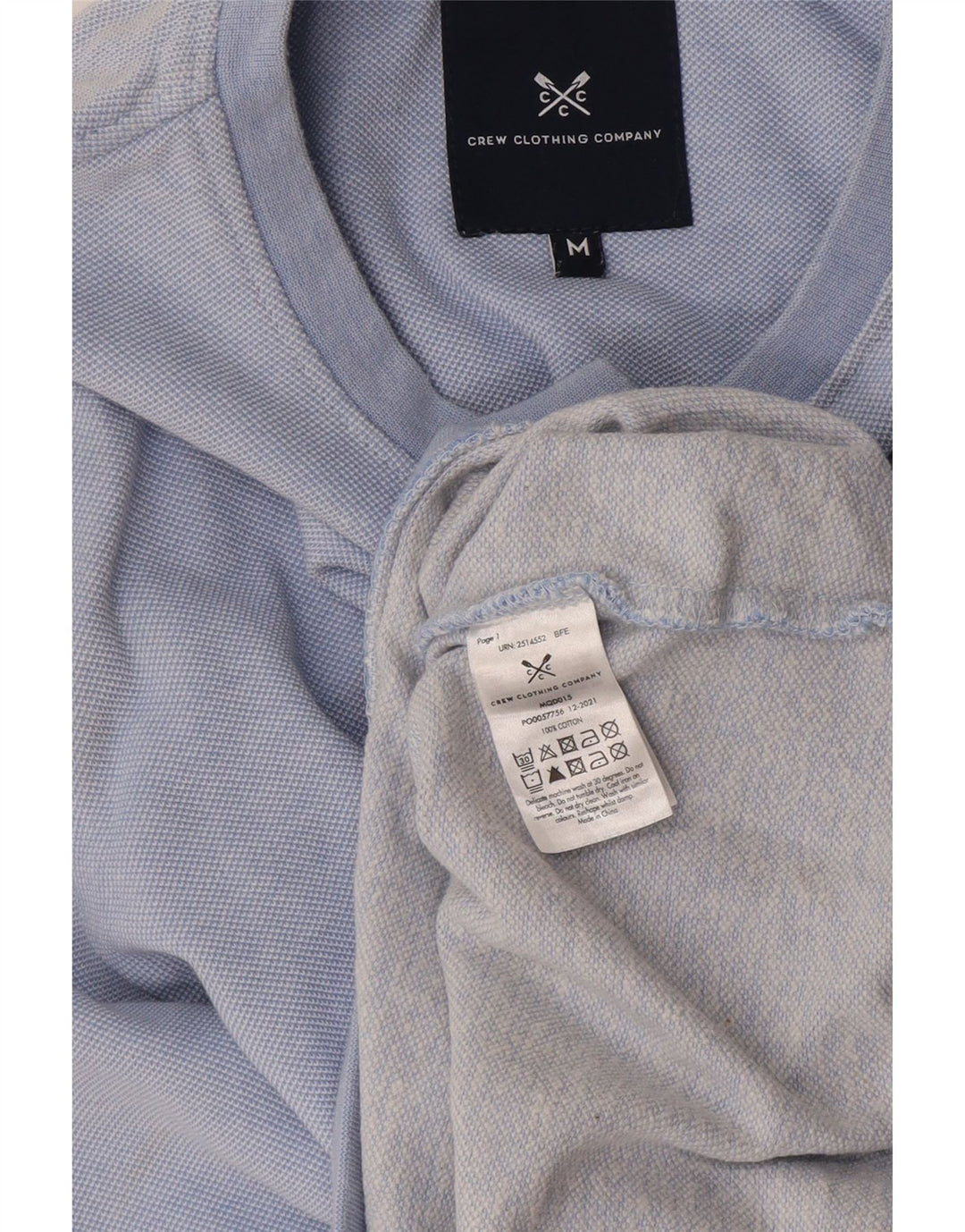 Crew Clothing - Sudadera para hombre, color azul medio, algodón
