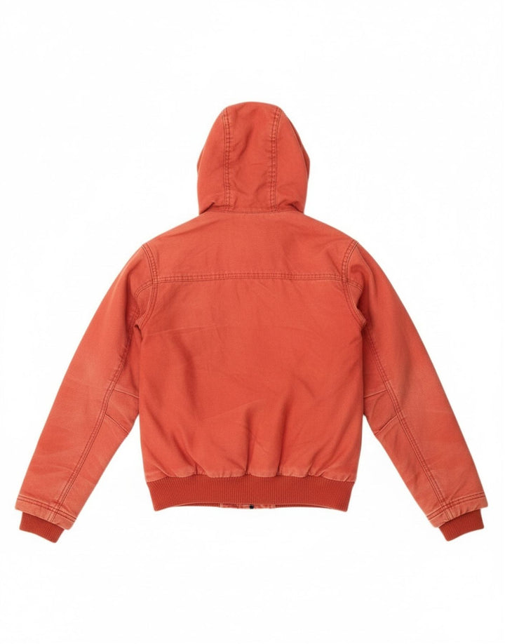 Quiksilver Chaqueta Bomber con Capucha para Mujer UK 12 Medium Red Cotton