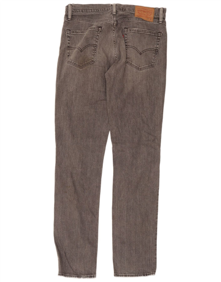 Levi's Hombre 511 Slim Jeans W32 L34 Algodón Gris