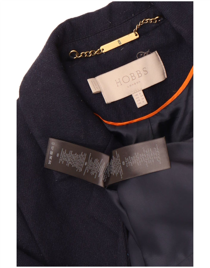 Hobbs Chaqueta tipo blazer larga con 1 botón para mujer UK 8 Small Poliéster azul marino