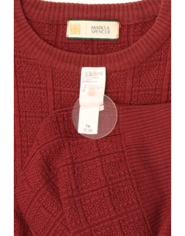 Marks & Spencer Suéter De Cuello Redondo Para Hombre Acrílico Rojo Medio
