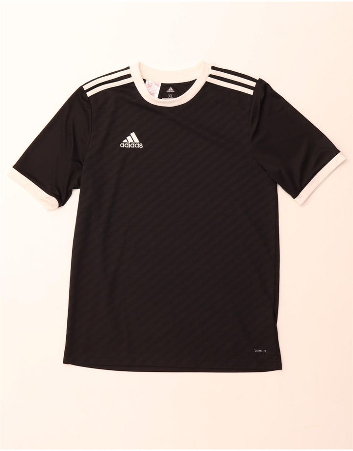 ADIDAS Camiseta Climalite para niño 15-16 años XL Negro Rayas Poliéster