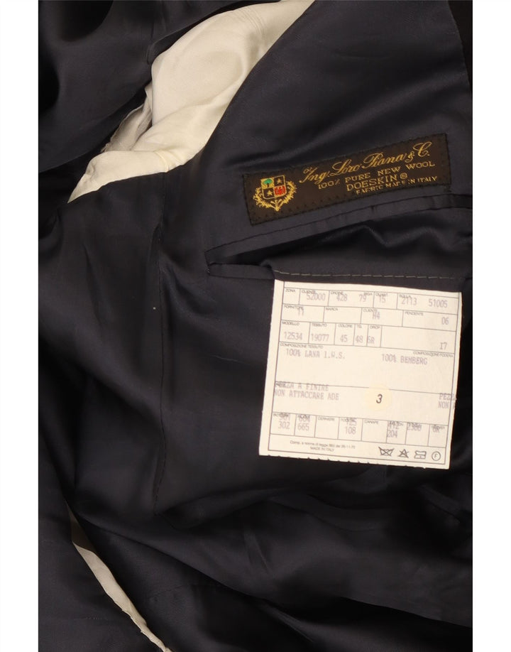 Loro Piana Chaqueta tipo blazer de 3 botones para hombre IT 48 Medium Black New Wool Classic