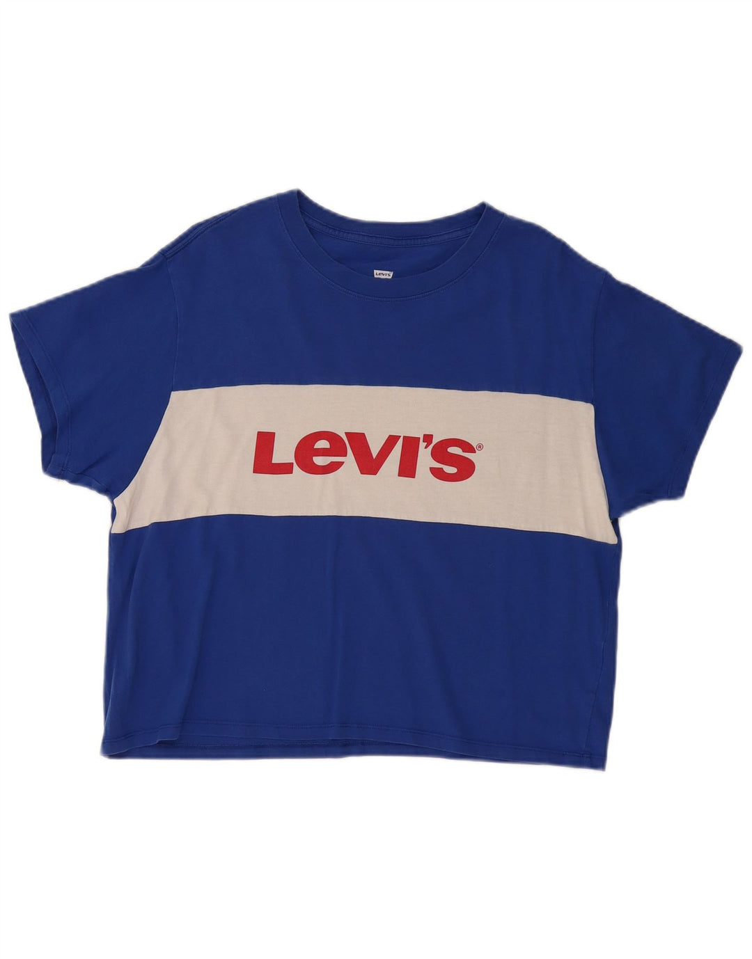 Levi's Camiseta gráfica para mujer UK 44 Azul medio Colorblock