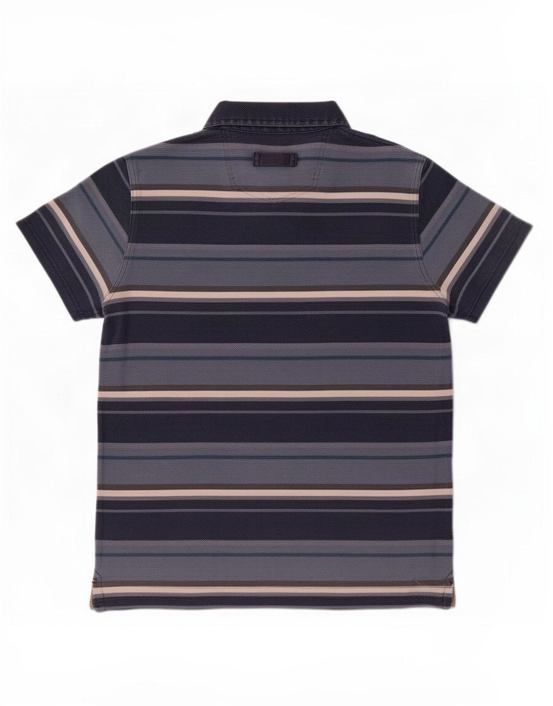 Polo de hombre Fat Face de algodón a rayas en azul medio