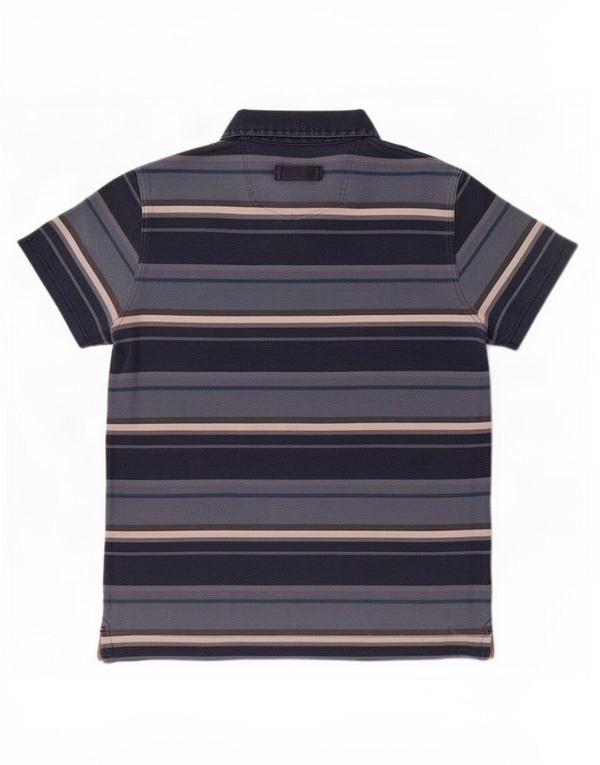Polo de hombre Fat Face de algodón a rayas en azul medio
