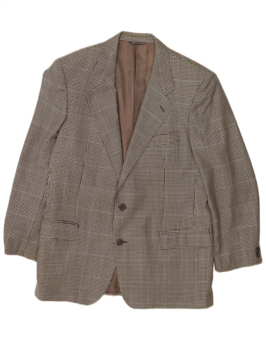 Policarpo Chaqueta tipo blazer de 2 botones para hombre UK 38 Gris medio Pata de gallo