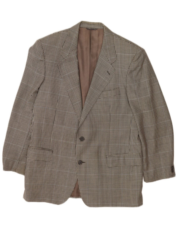 Policarpo Chaqueta tipo blazer de 2 botones para hombre UK 38 Gris medio Pata de gallo