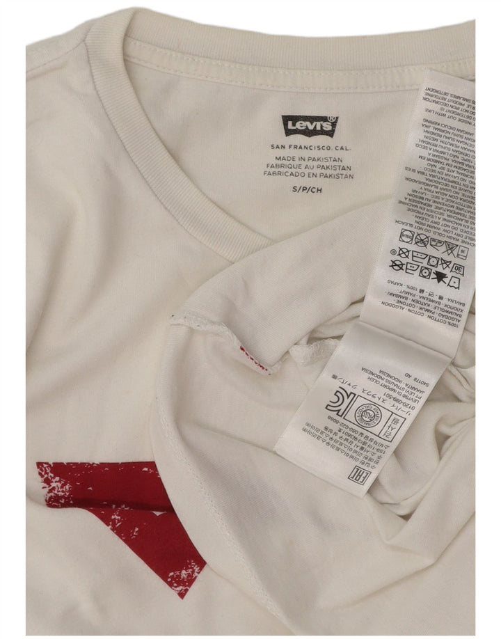 LEVI'S Camiseta gráfica para hombre Top Small White Cotton