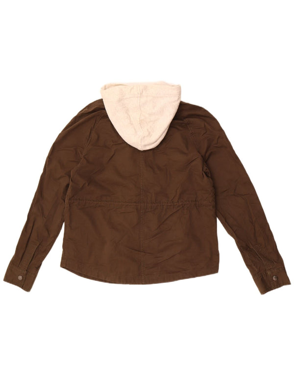 Superdry Chaqueta Bomber Con Capucha Para Mujer UK 44 Algodón Caqui Mediano