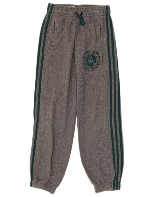 Adidas - Pantalón de chándal gráfico para niño, 11-12 años, Gris Moteado