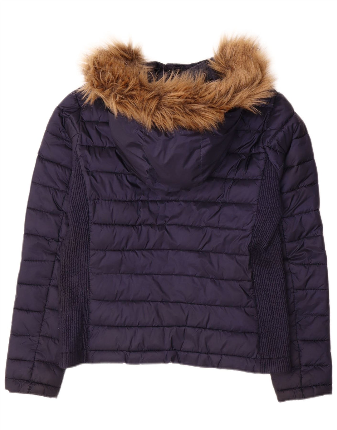SUPERDRY Chaqueta acolchada con capucha para mujer UK 44 Mediana Azul marino Poliéster