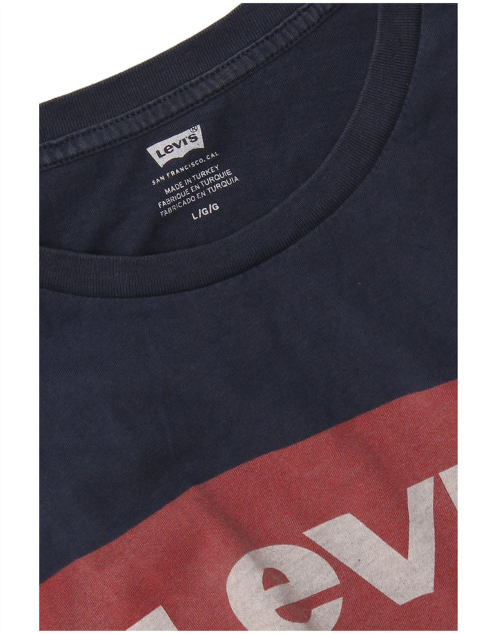 Levi's - Camiseta gráfica para hombre, talla grande, azul marino