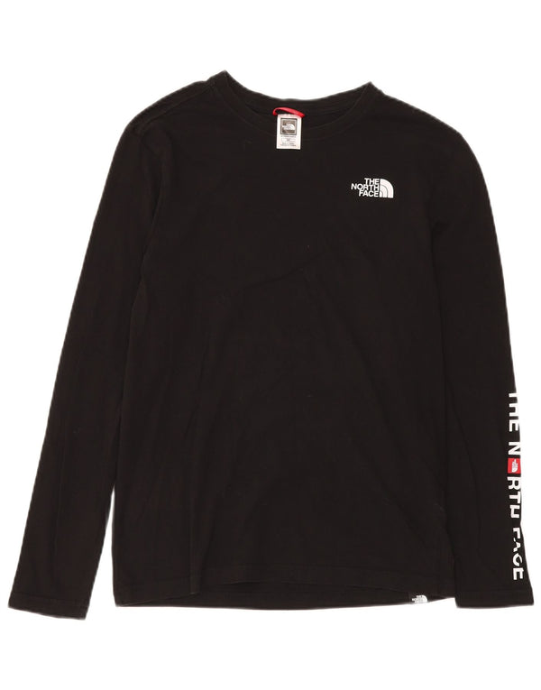 THE NORTH FACE Top gráfico para hombre de manga larga de algodón negro pequeño