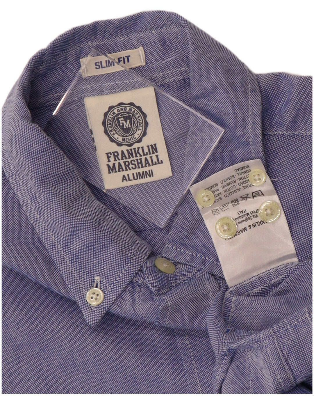 FRANKLIN MARSHALL Camisa Slim Fit para Hombre Azul Pequeño