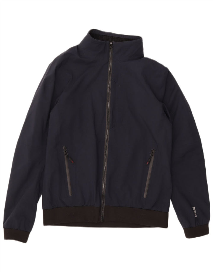 SLAM Chaqueta bomber gráfica para hombre UK 40 Large Poliéster azul marino