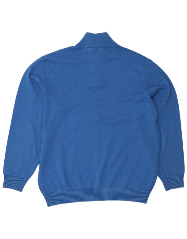 Paco Jersey De Cuello Con Cremallera Para Hombre 2XL Algodón Azul