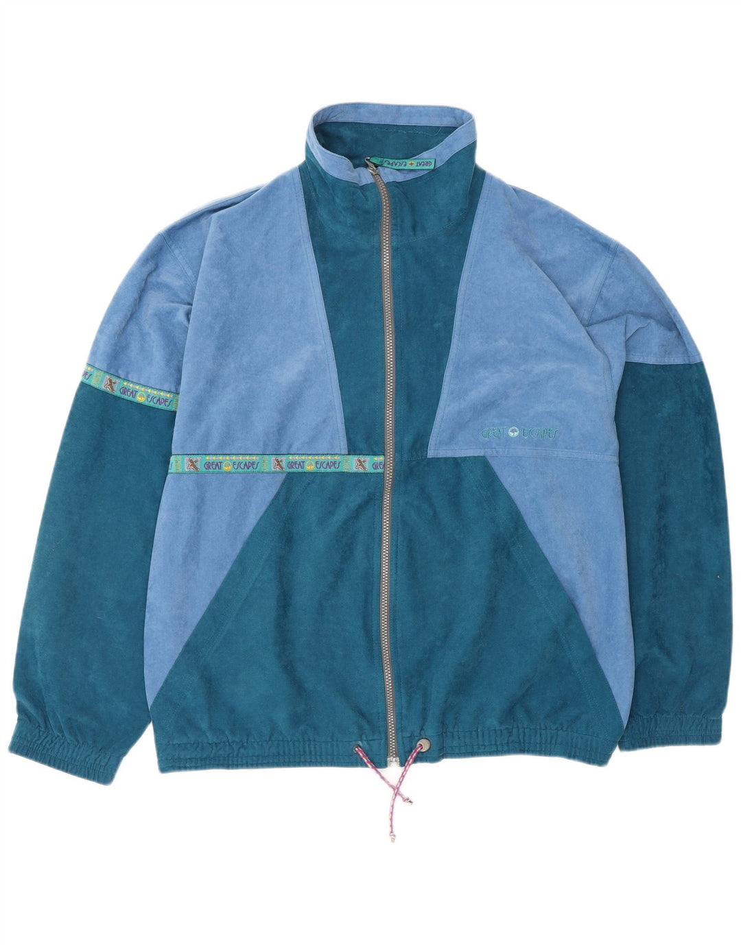 GREAT ESCAPES Chaqueta superior de chándal para hombre IT 48 Medium Blue Colourblock