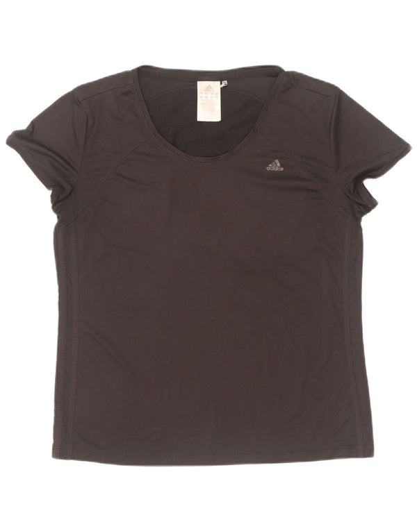 Adidas Mujer Climacool Camiseta Top UK 40 Grande Poliéster Negro