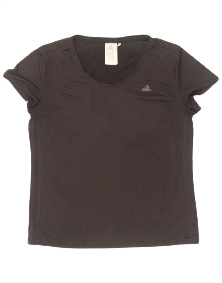 Adidas Mujer Climacool Camiseta Top UK 40 Grande Poliéster Negro