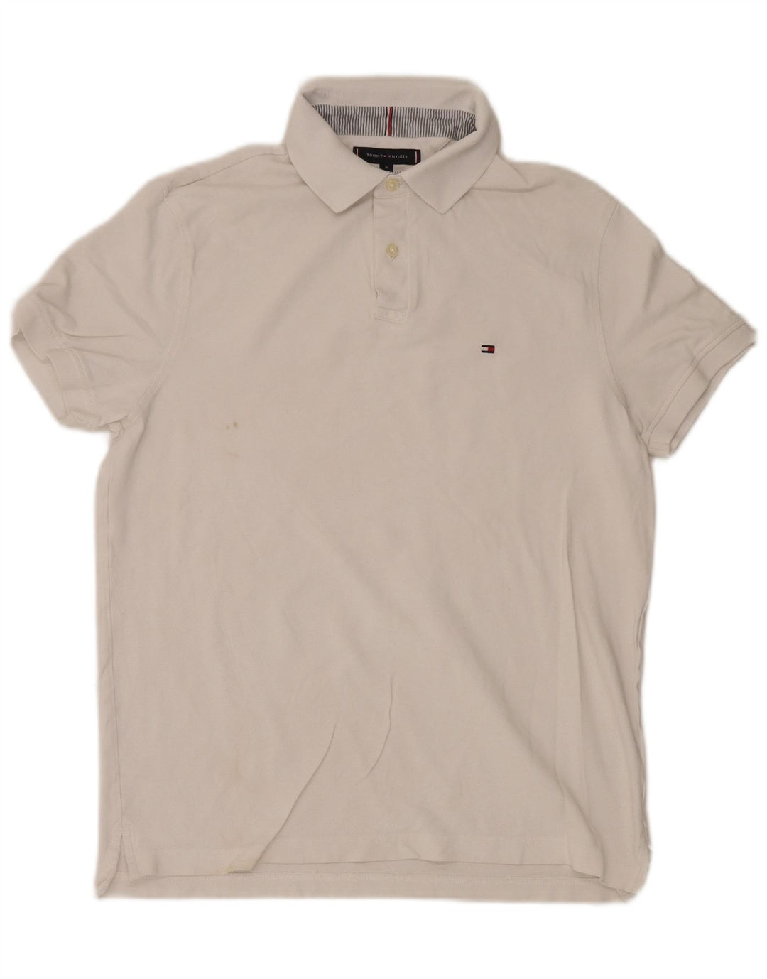 Tommy Hilfiger Polo Regular Fit para Hombre Algodón Blanco Mediano