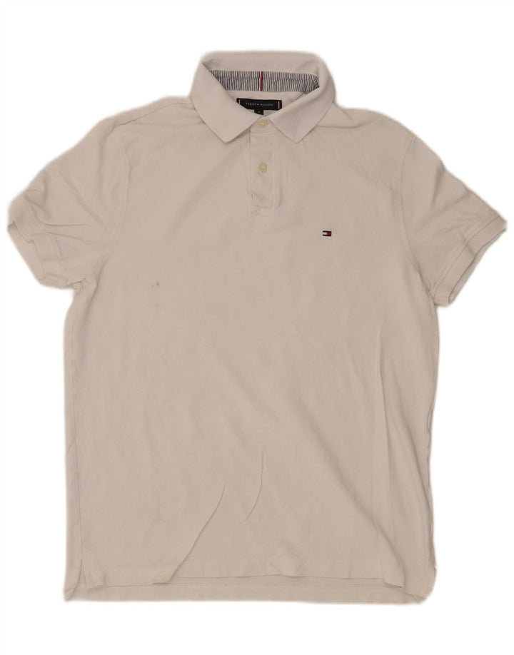 Tommy Hilfiger Polo Regular Fit para Hombre Algodón Blanco Mediano