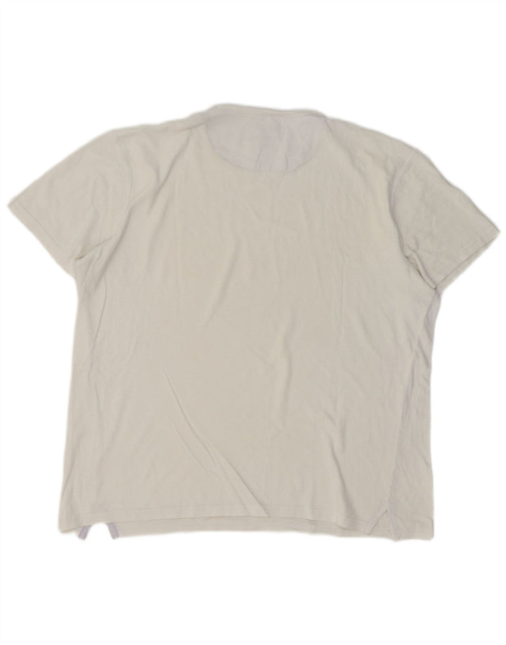 Massimo Dutti Hombre Camiseta Top Large Off White
