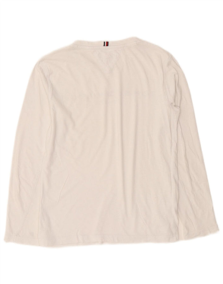 Tommy Hilfiger Camiseta gráfica de manga larga para niños 11-12 años Blanco